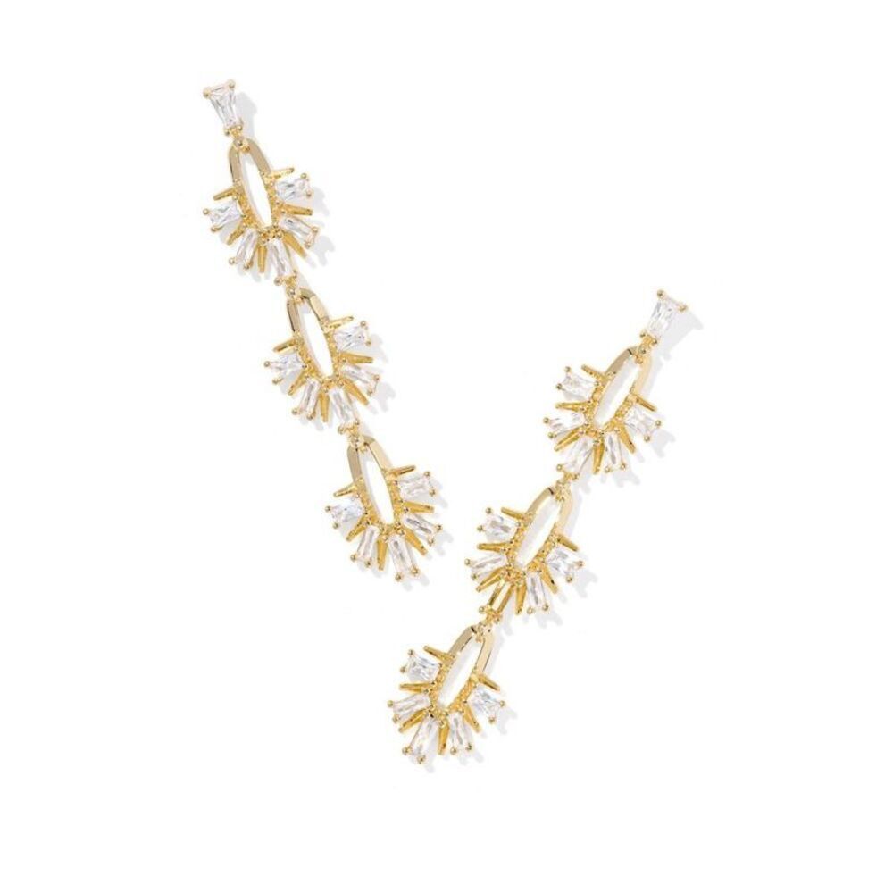 Kendra Scott Macie Statement Earrings - Gold